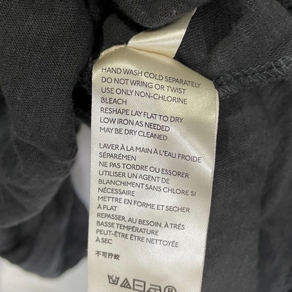 New Free People Much Love Embroidered Long Sleeve Tunic Top Washed Black Size XS - Picture 16 of 16